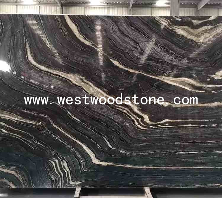 Black Serpegiante Antique Wood Marble